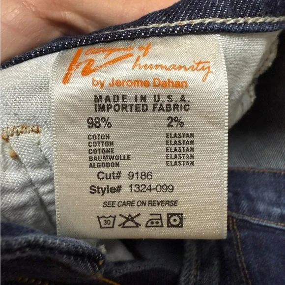 Citizens Of Humanity Dark Blue Distressed Skinny Jeans